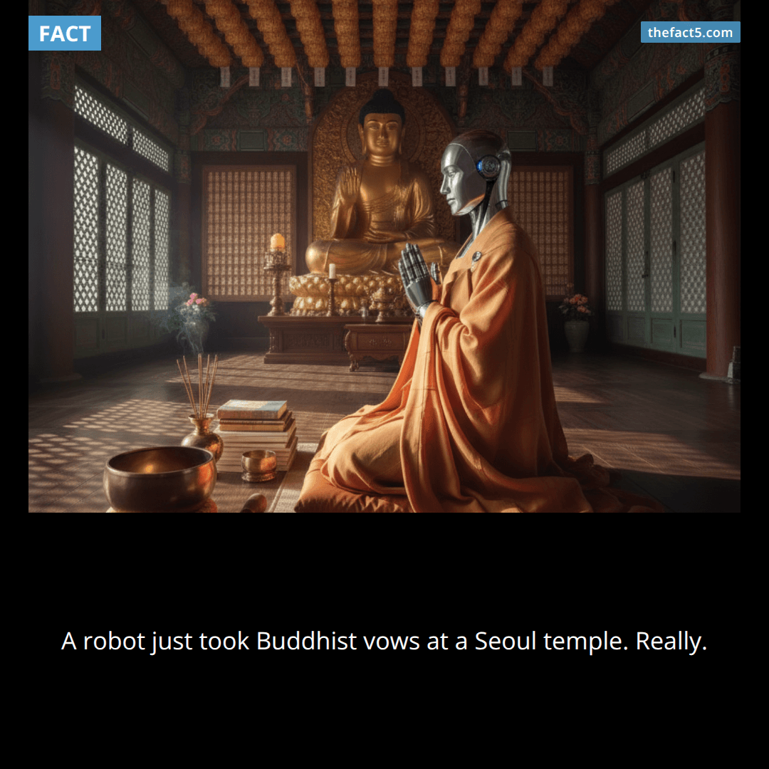 Wait — a robot just took Buddhist vows. 🤖🙏