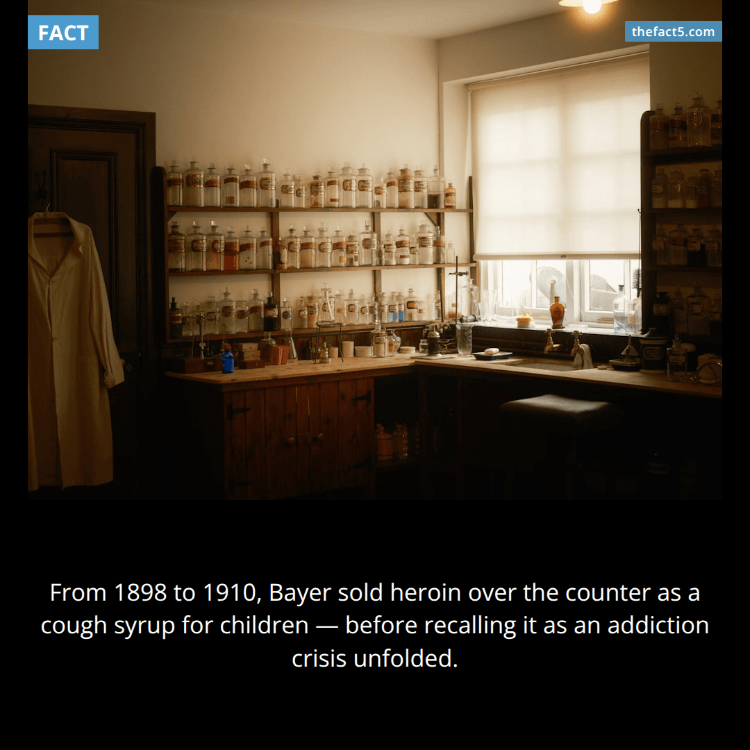 Bayer sold heroin as children's cough syrup. 💊