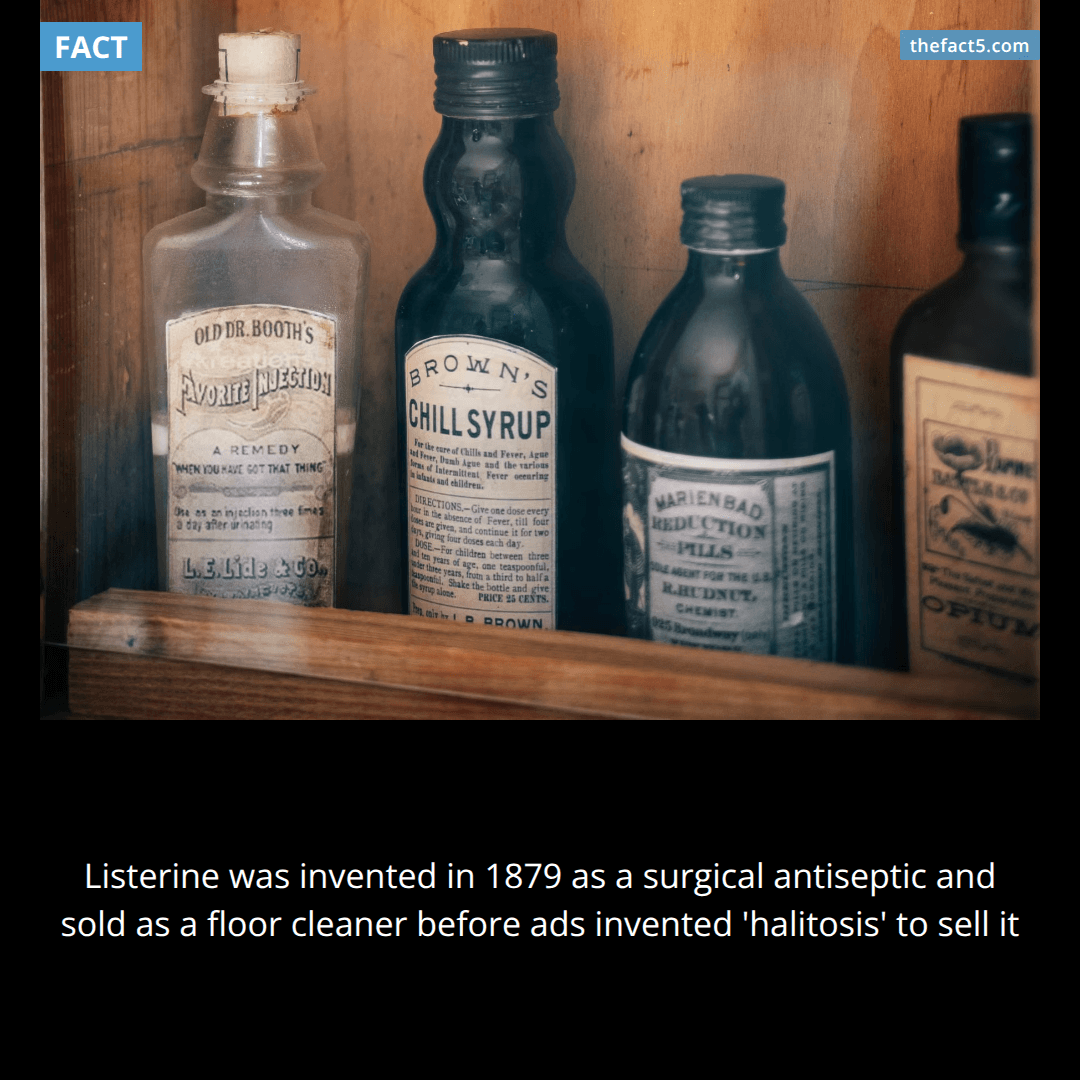 Listerine was a floor cleaner before it was a mouthwash 🧽