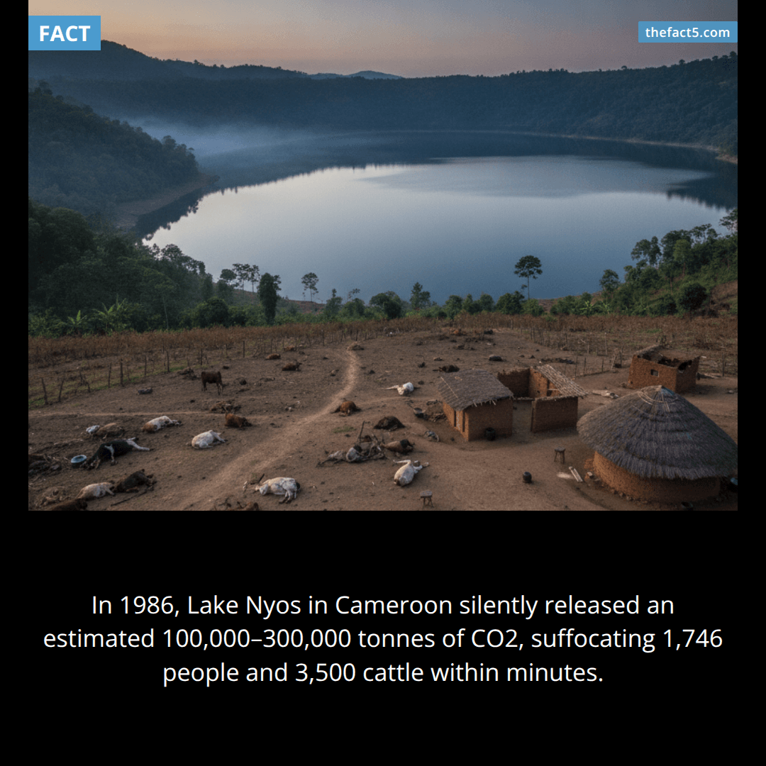 A lake exhaled and killed 1,746 people in their sleep. 🌫️