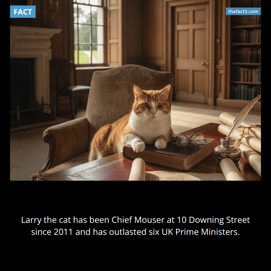 A stray cat has outlasted six British Prime Ministers. 🐾