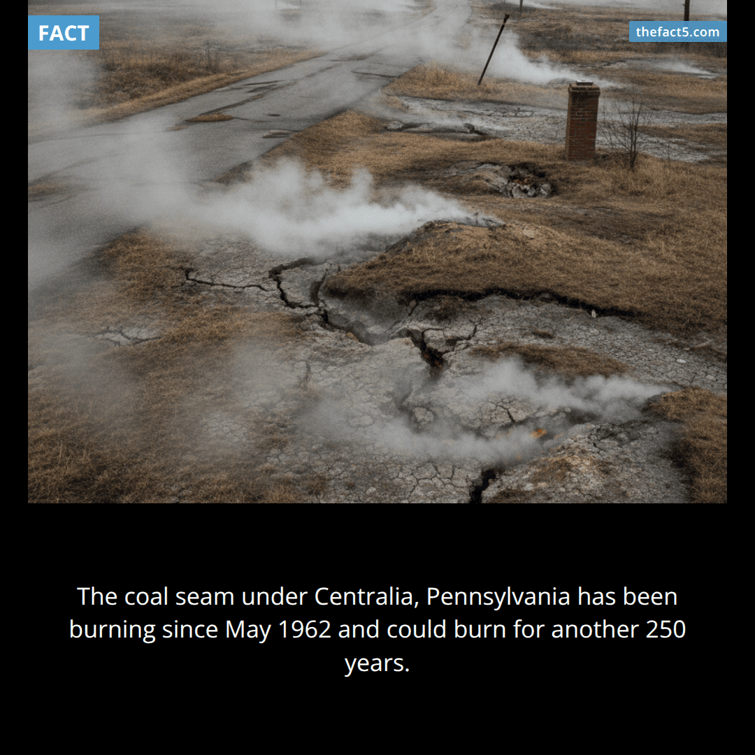 A town in Pennsylvania has been on fire since 1962. 🔥