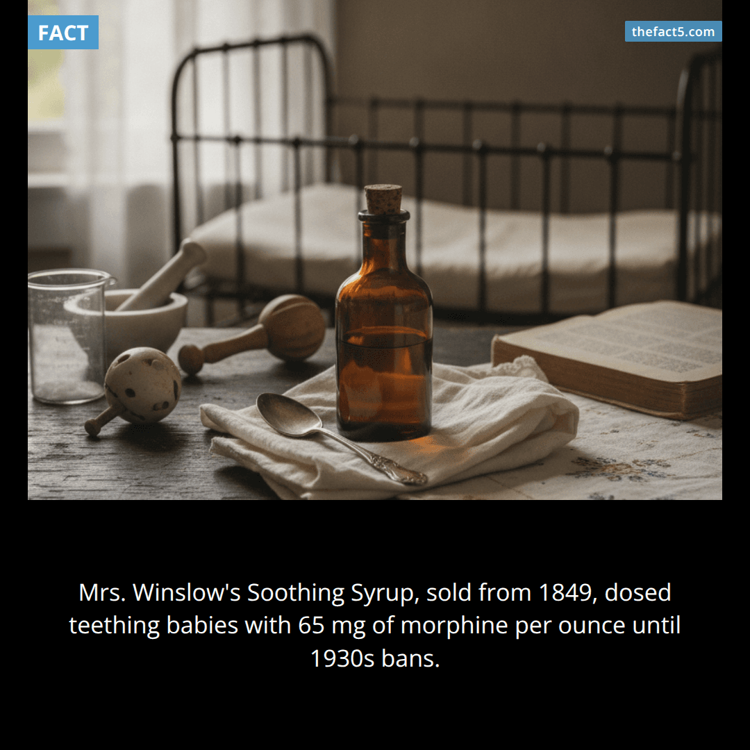 Your grandmother's teething medicine was liquid morphine. 🍼