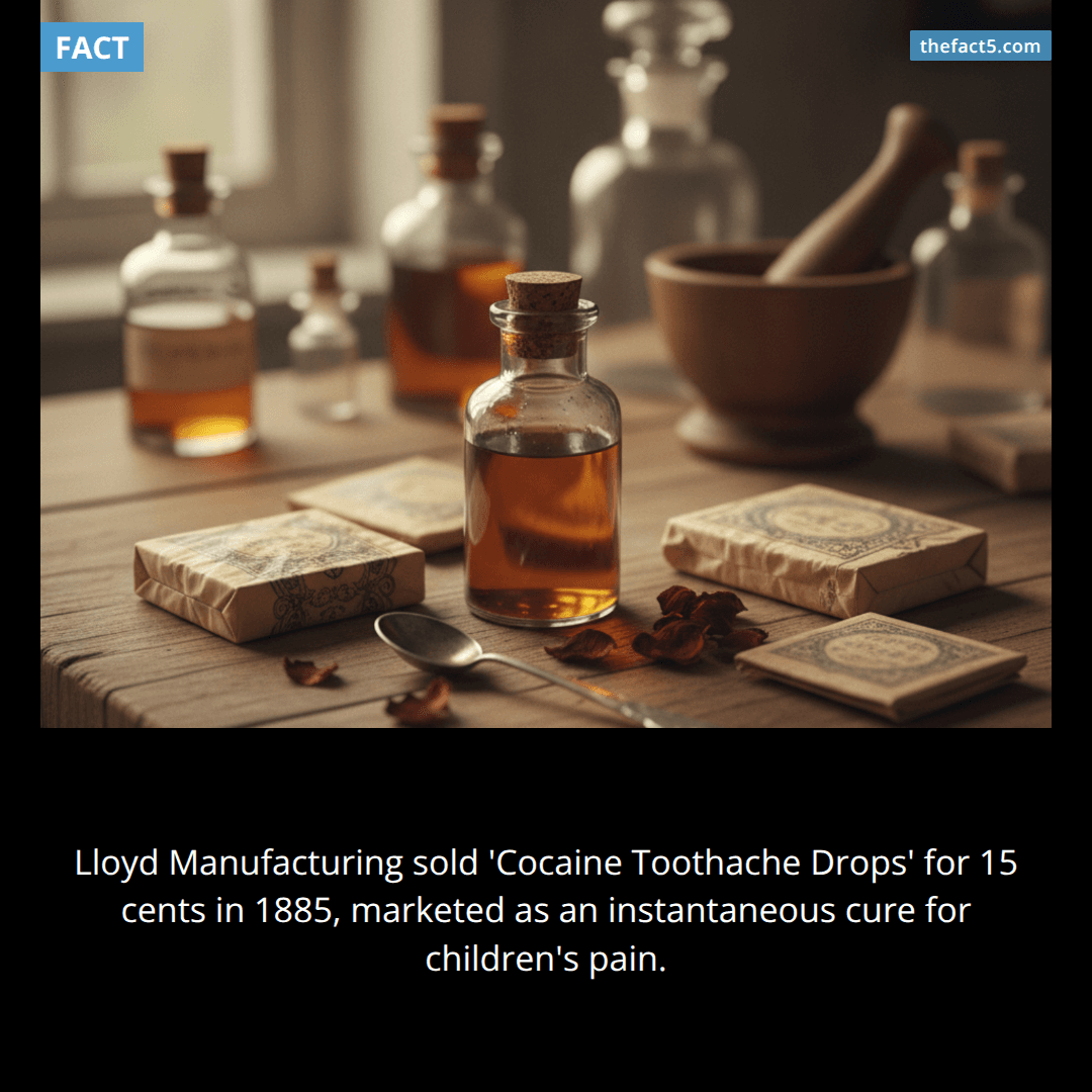 Cocaine was sold as a toothache cure for children. 🦷