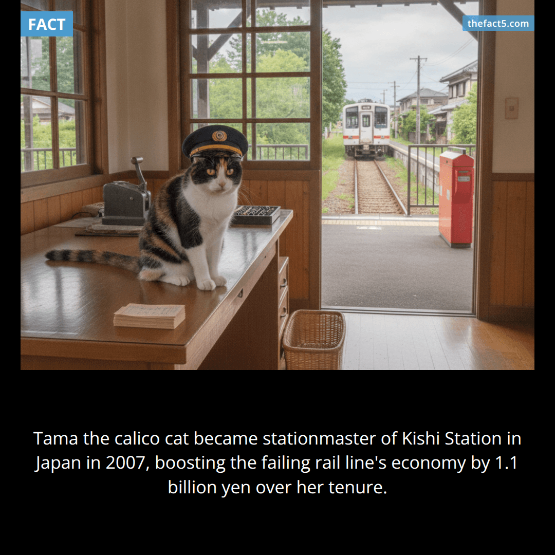 A cat ran a Japanese train station and saved it from bankruptcy. 🚂