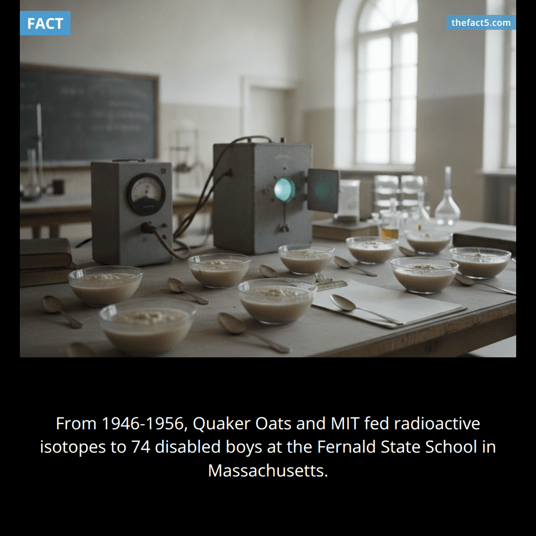 Quaker Oats fed radioactive breakfast to disabled boys. ☢️