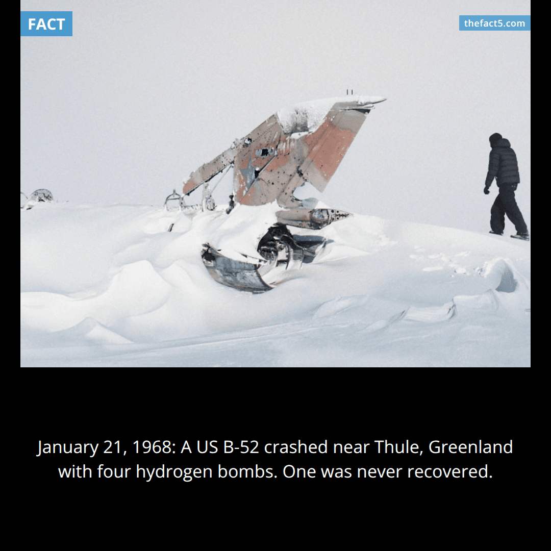 The US Air Force lost a hydrogen bomb under Greenland's ice — and never found it. 🧊
