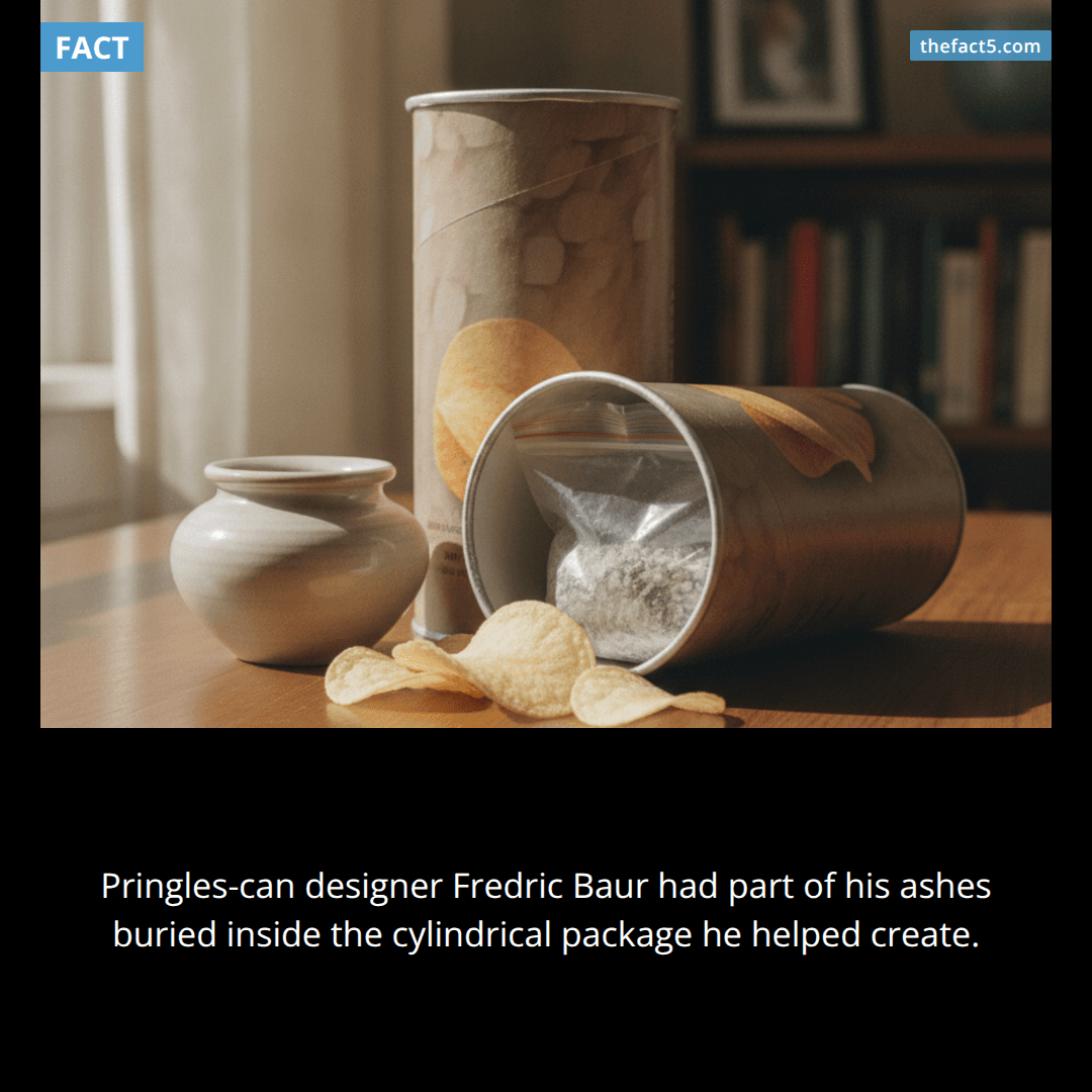 A Pringles can became its designer’s urn. 🥔