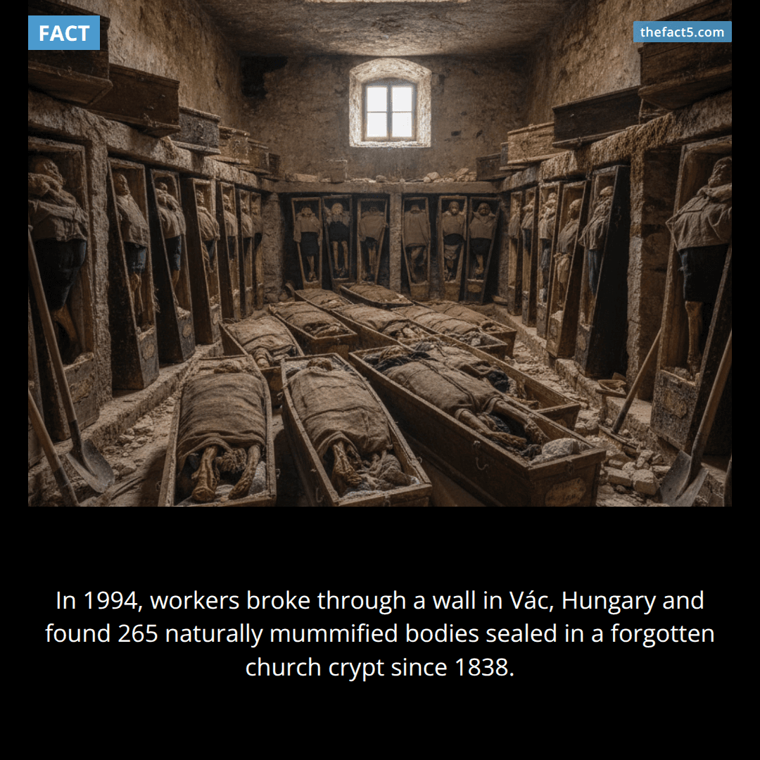265 mummies sat forgotten under a Hungarian church for 200 years. ⚰️
