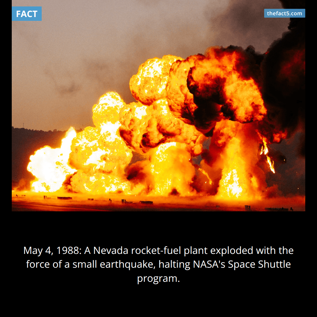 A rocket-fuel factory exploded and knocked the Space Shuttle offline 💥