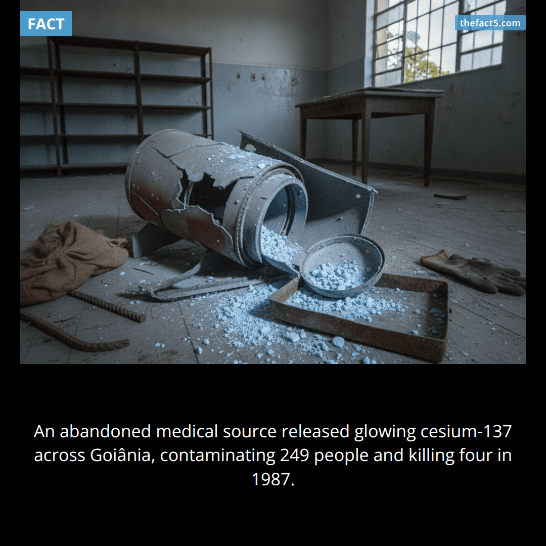 A glowing blue powder poisoned an entire Brazilian city. ☢️