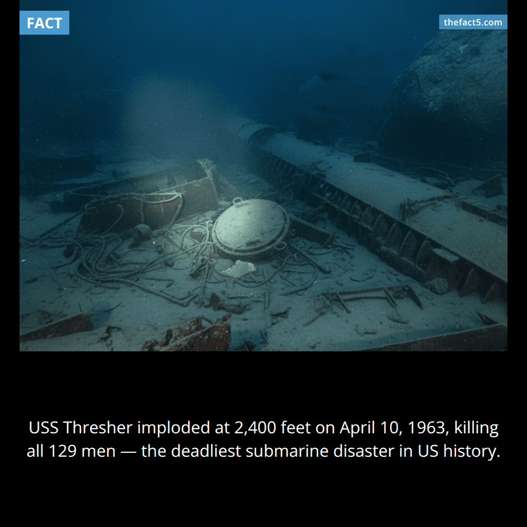 The USS Thresher was crushed in under a second. 🌊