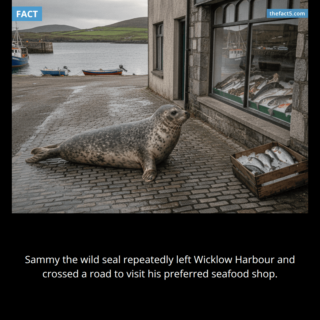 Sammy the seal crosses traffic to visit his fish shop. 🦭