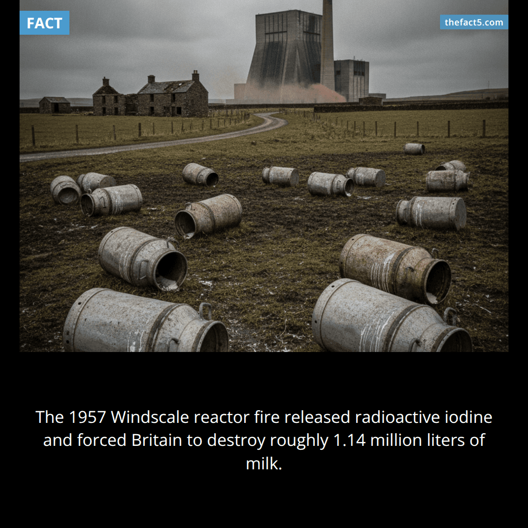 Windscale burned radioactive fuel for three days. ☢️