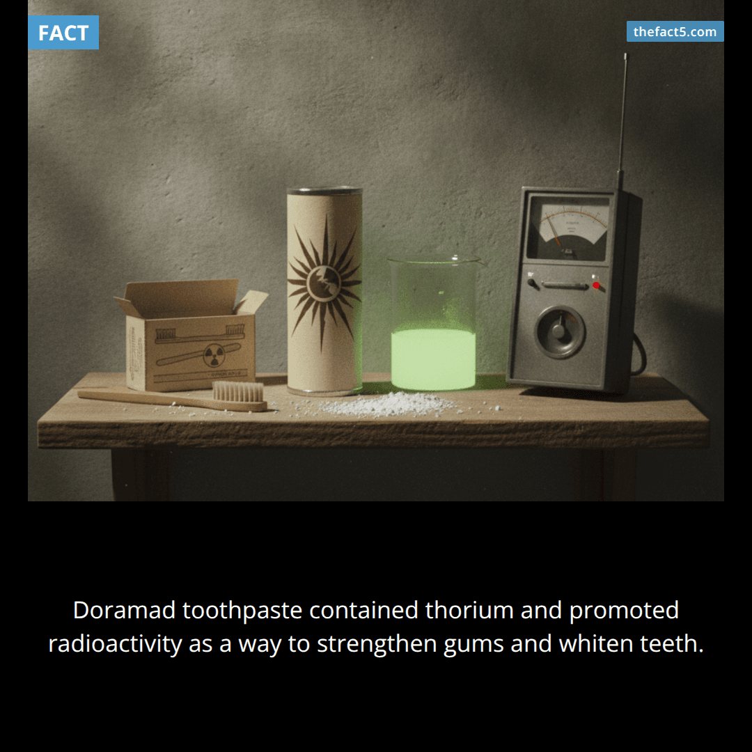 Toothpaste was sold with radioactive thorium inside. ☢️