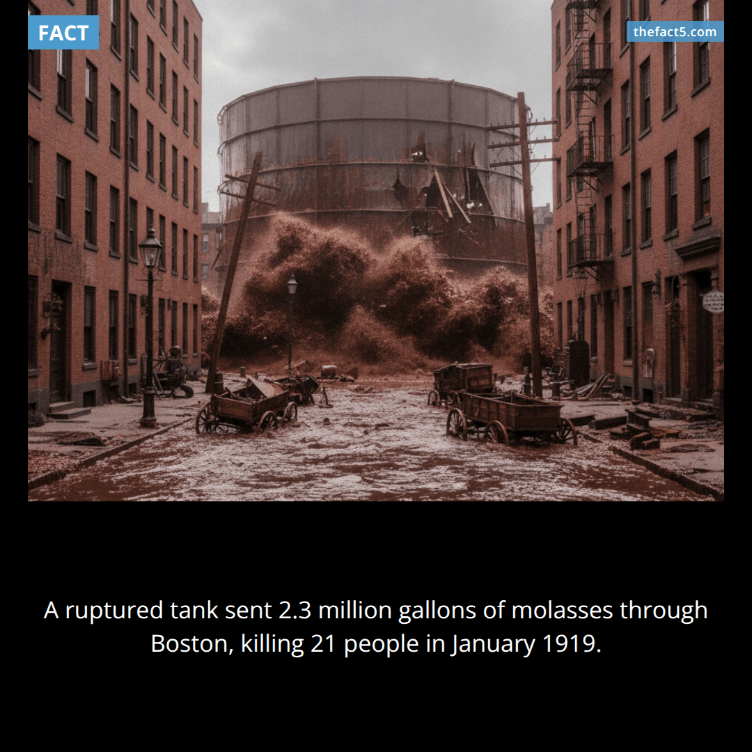 Boston was struck by a 35-mph wave of molasses. 🌊