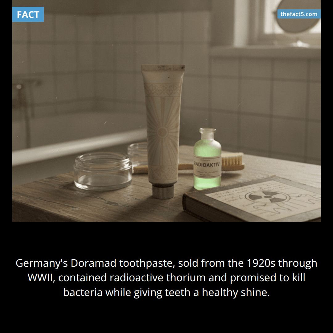 Your grandparents may have brushed with a radioactive toothpaste. 🦷