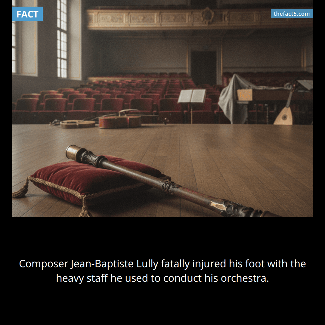 Jean-Baptiste Lully conducted himself to death. 🎼