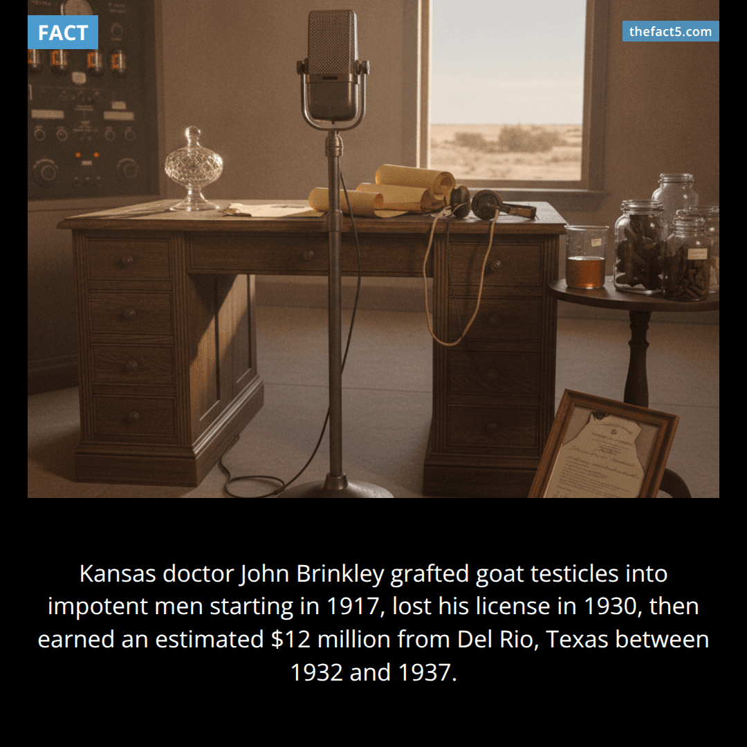 A man made $12 million sewing goat testicles into humans. 🐐