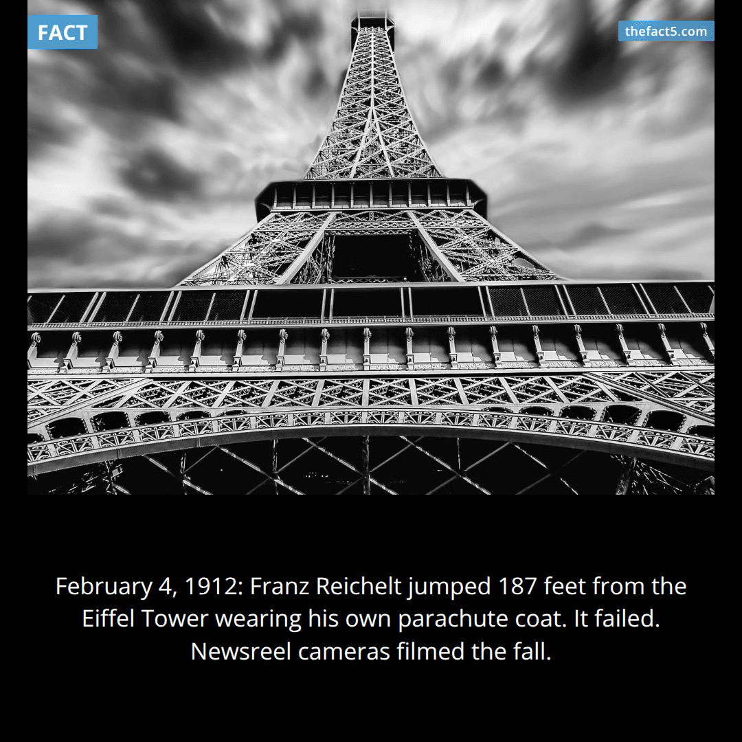 He filmed his own death from the Eiffel Tower. 🎥