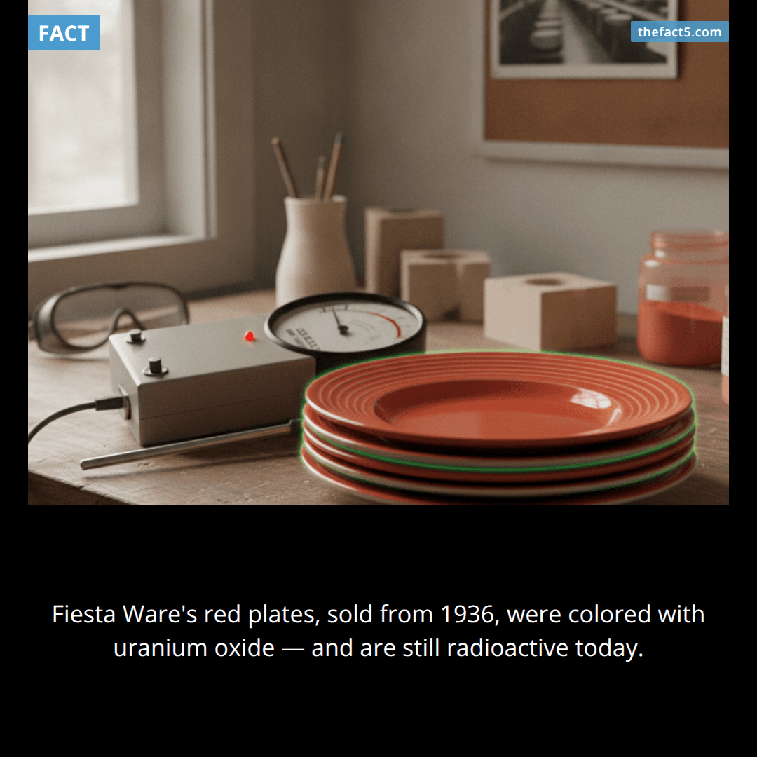 Your grandmother's dinner plates were radioactive. ☢️