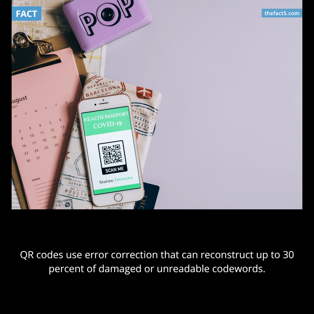 A QR code can recover after 30% of it vanishes. 📱