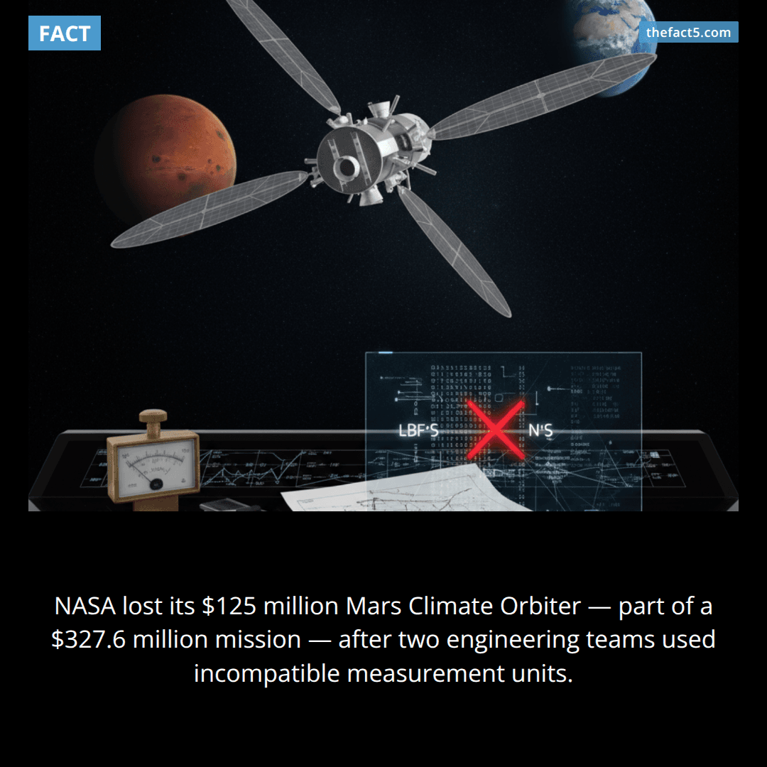 A measurement mismatch erased a spacecraft on a $327.6 million mission. 🛰️