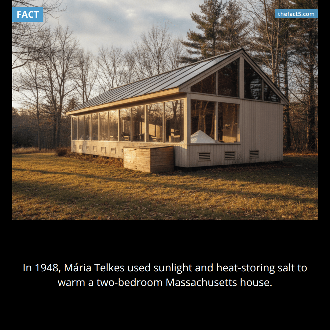 Mária Telkes built a house heated by stored sunlight. ☀️