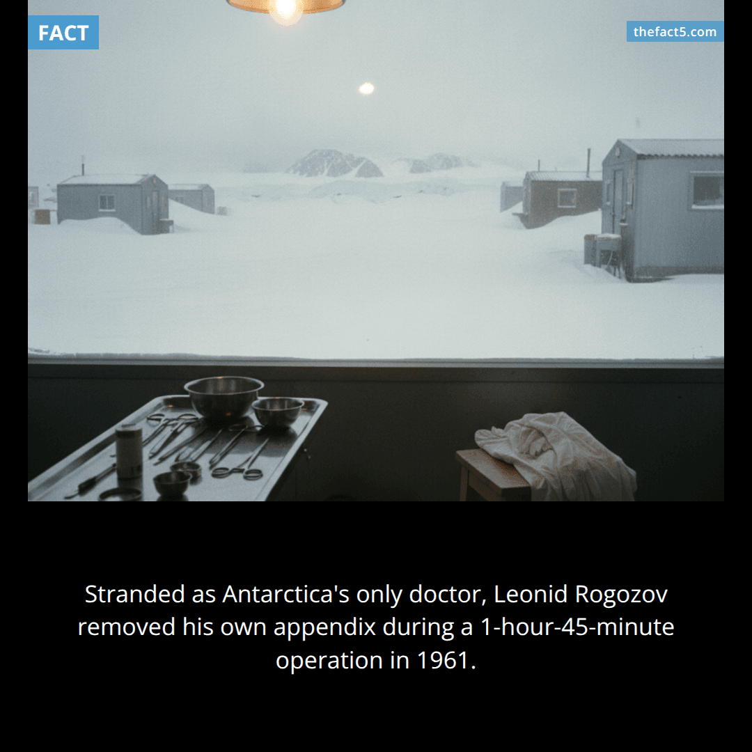 Antarctica's only doctor operated on himself for nearly two hours. 🩺