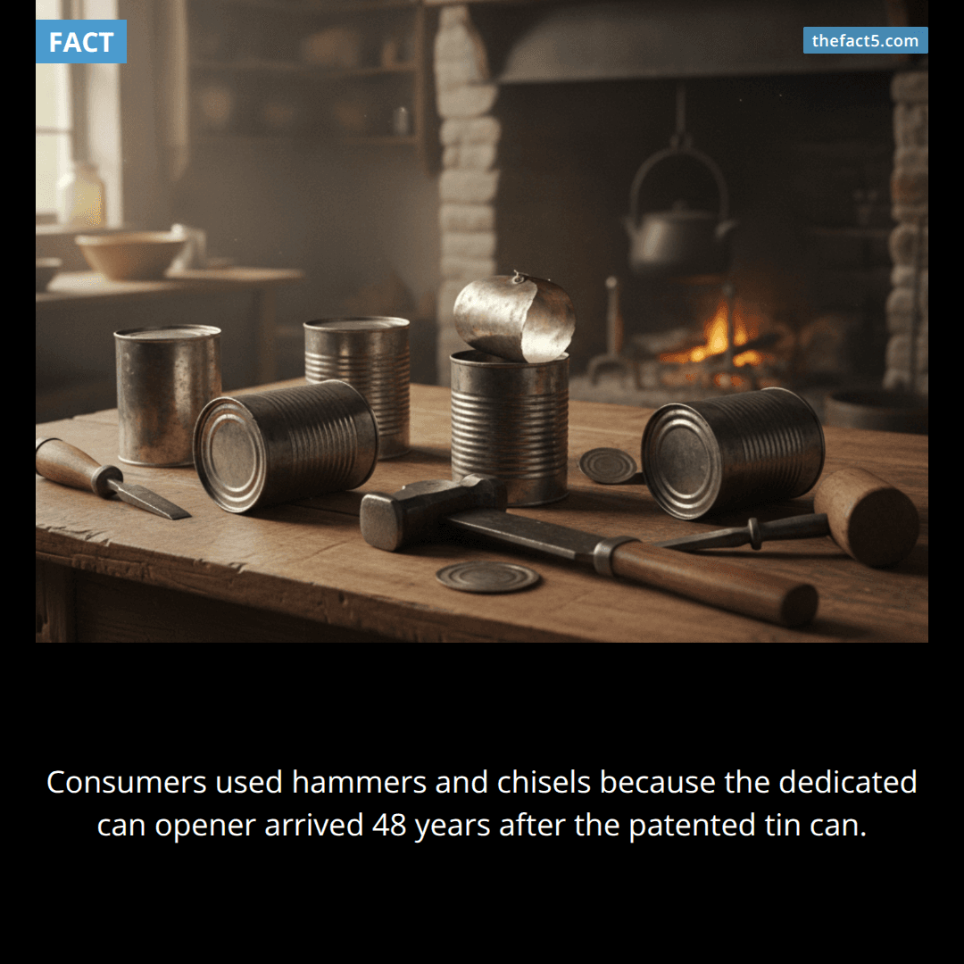 The can existed 48 years before its opener. 🥫