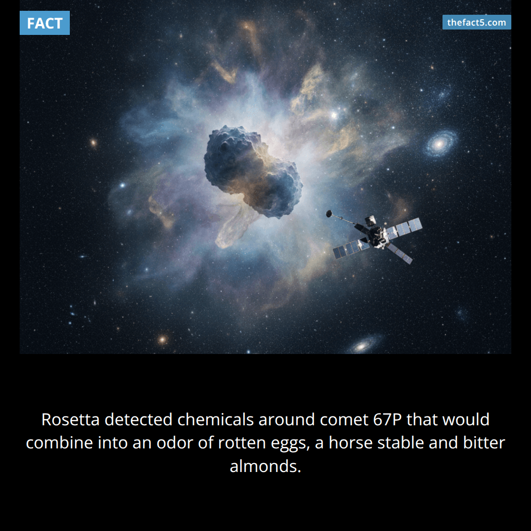 Comet 67P would smell like eggs, a horse stable and almonds. ☄️