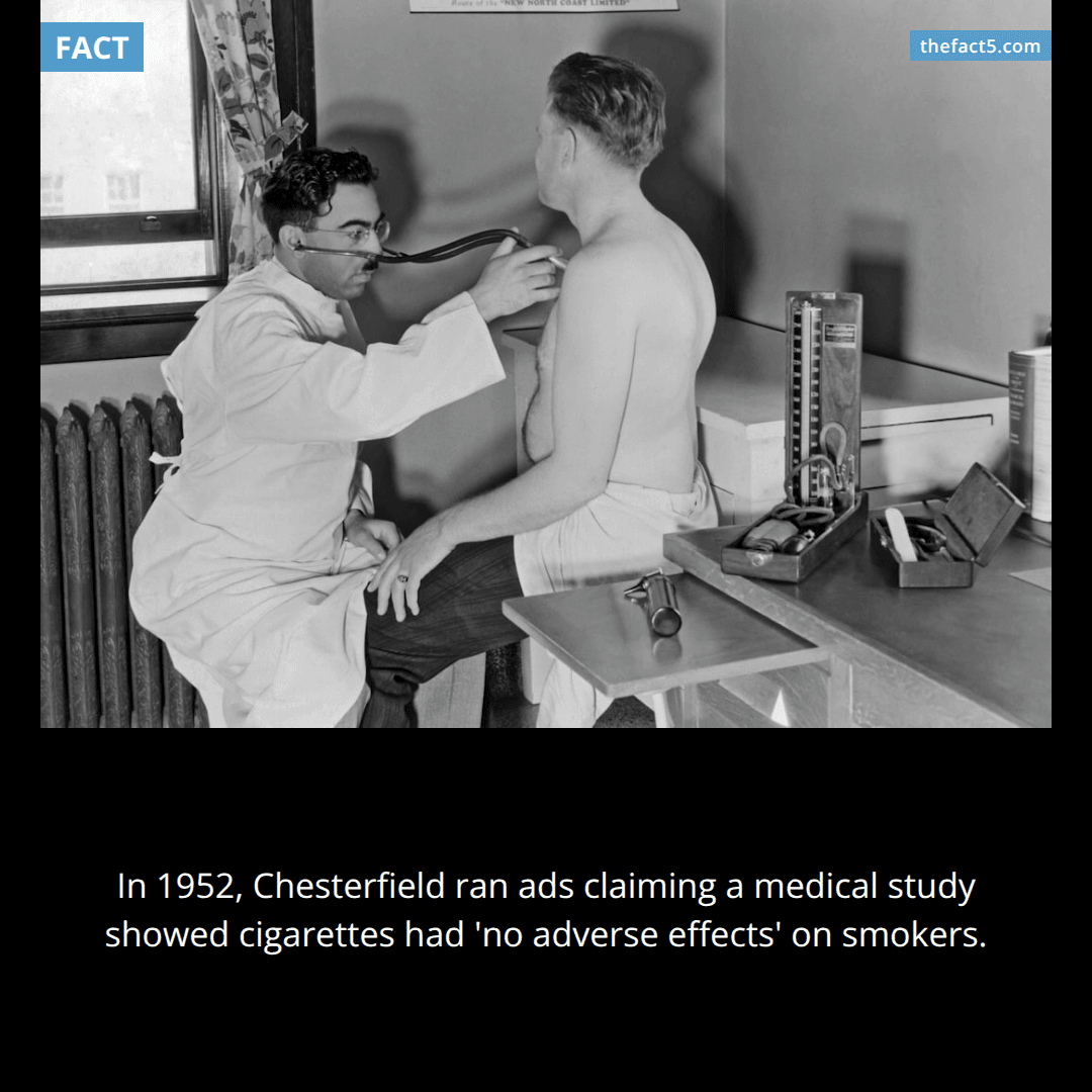 Doctors used to advertise cigarettes as good for your throat. 🚬