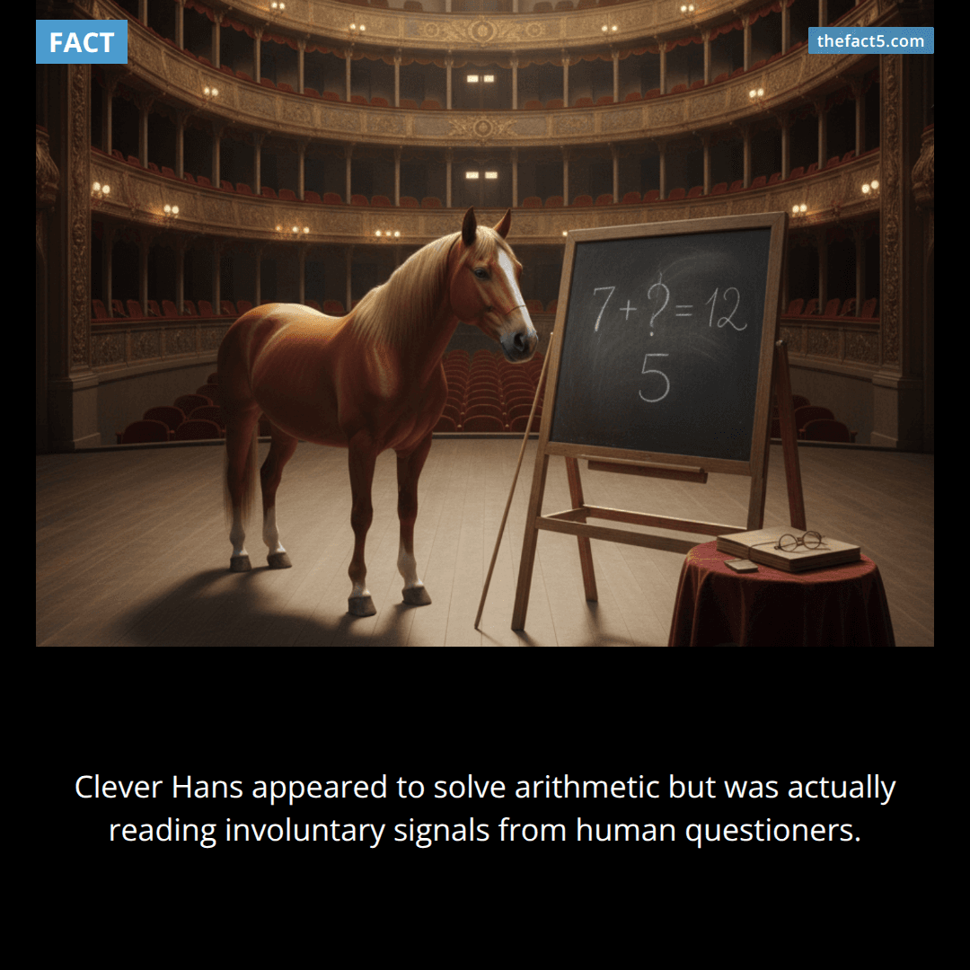 Clever Hans answered arithmetic by reading human faces. 🐴