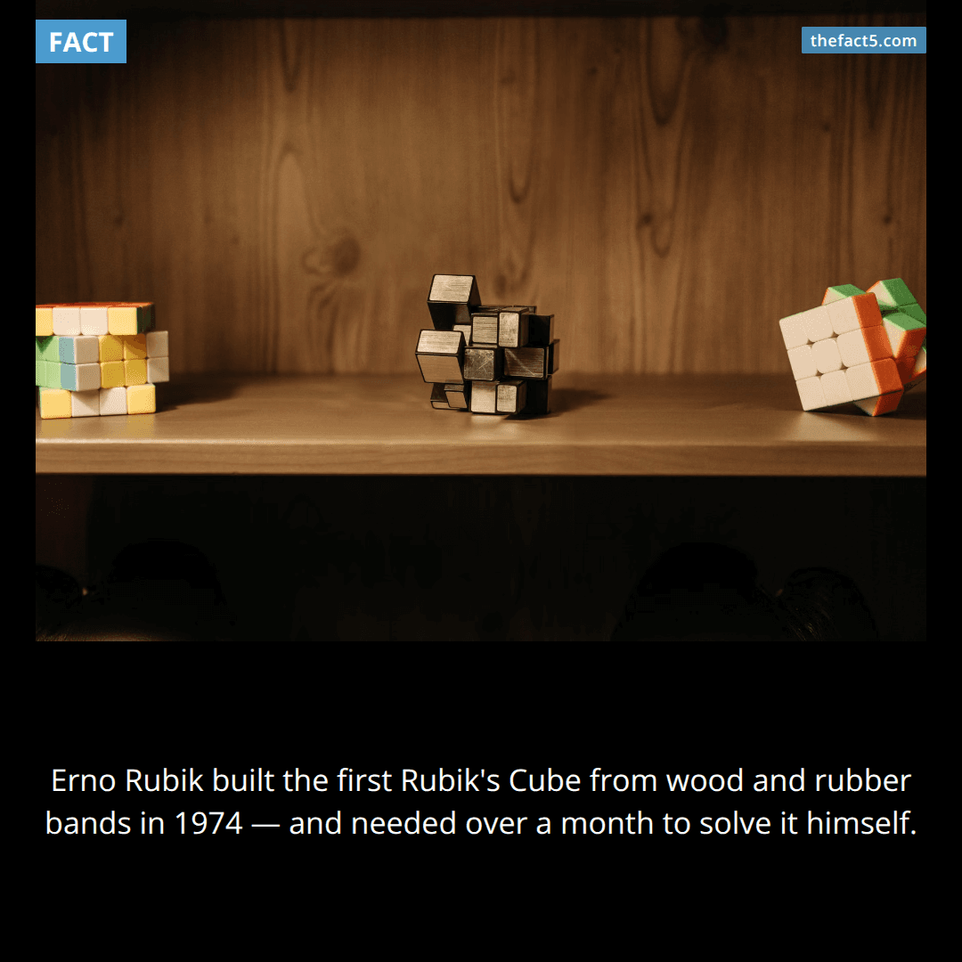 Erno Rubik needed a month to solve his own cube. 🧩
