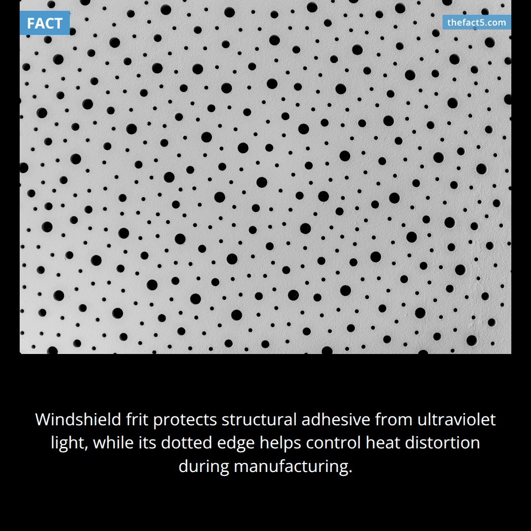 Those black windshield dots are structural, not decorative. 🚗